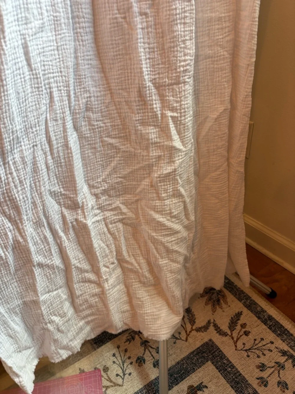 NATURAL LIFE Tricia White Cotton Gauze Maxi Dress - M Medium - Picture 4 of 7